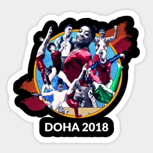 Doha 2018 Graphic (Dark) Sticker